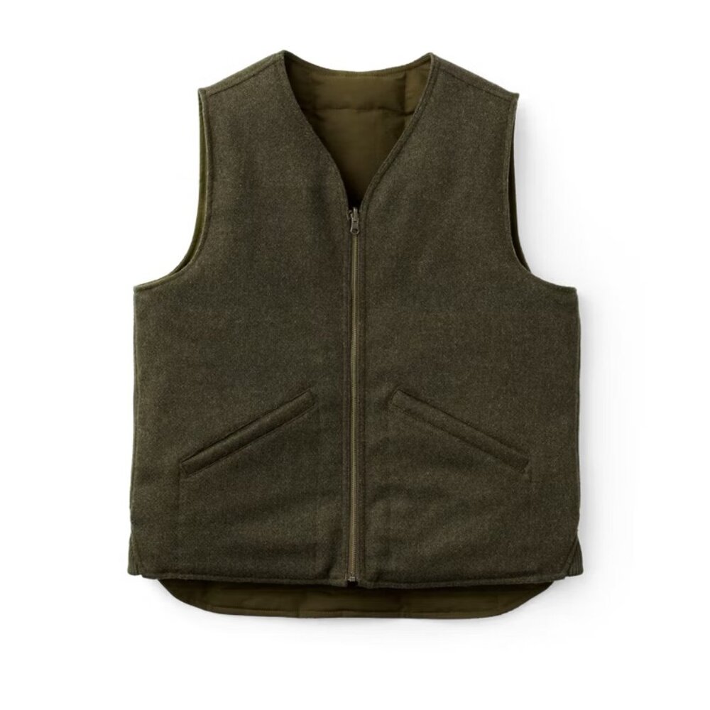 Filson Buckland Reversible 650FP Goose Down Vest, Forrest Green - Size Medium - Picture 3 of 7